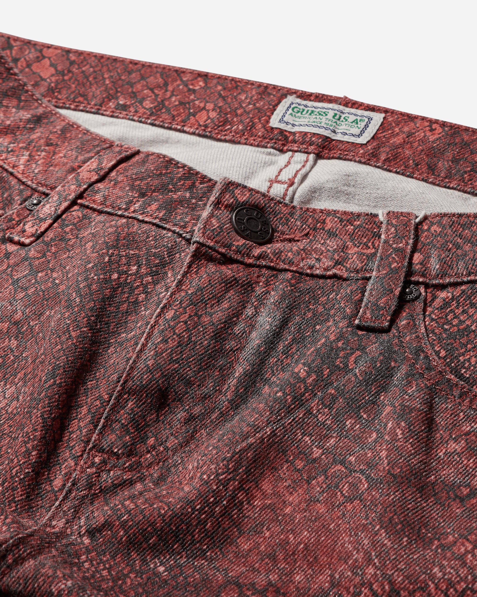 Guess USA Gusa  Printed Straight Pant Printed Mesh Petite Pants Trousers W4BU44D5FP1 F56C