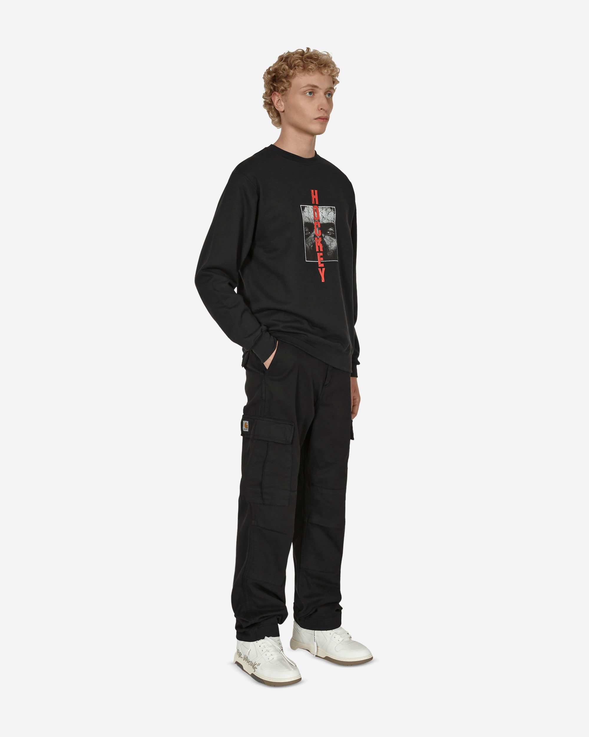 Hockey Scorched Earth Crewneck Black Sweatshirts Crewneck PN3958 001