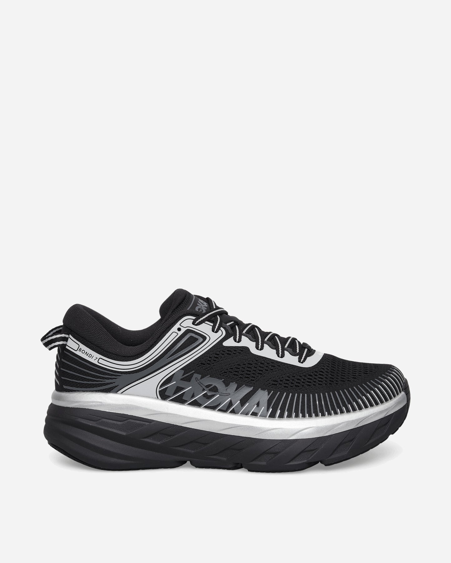 Hoka One One M Bondi 7 Black/Stardust Sneakers Low 1110518-BKSTR