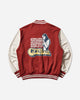 Hysteric Glamour Smoking Girl Stadium Jacket With Patch Red Coats and Jackets Bomber Jackets 02261CJ01 50