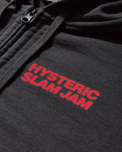 Hysteric Glamour Hysteric Glamour X Slam Jam Zip Up Hooded Sweatshirt Black Sweatshirts Hoodies 02253CF102 96