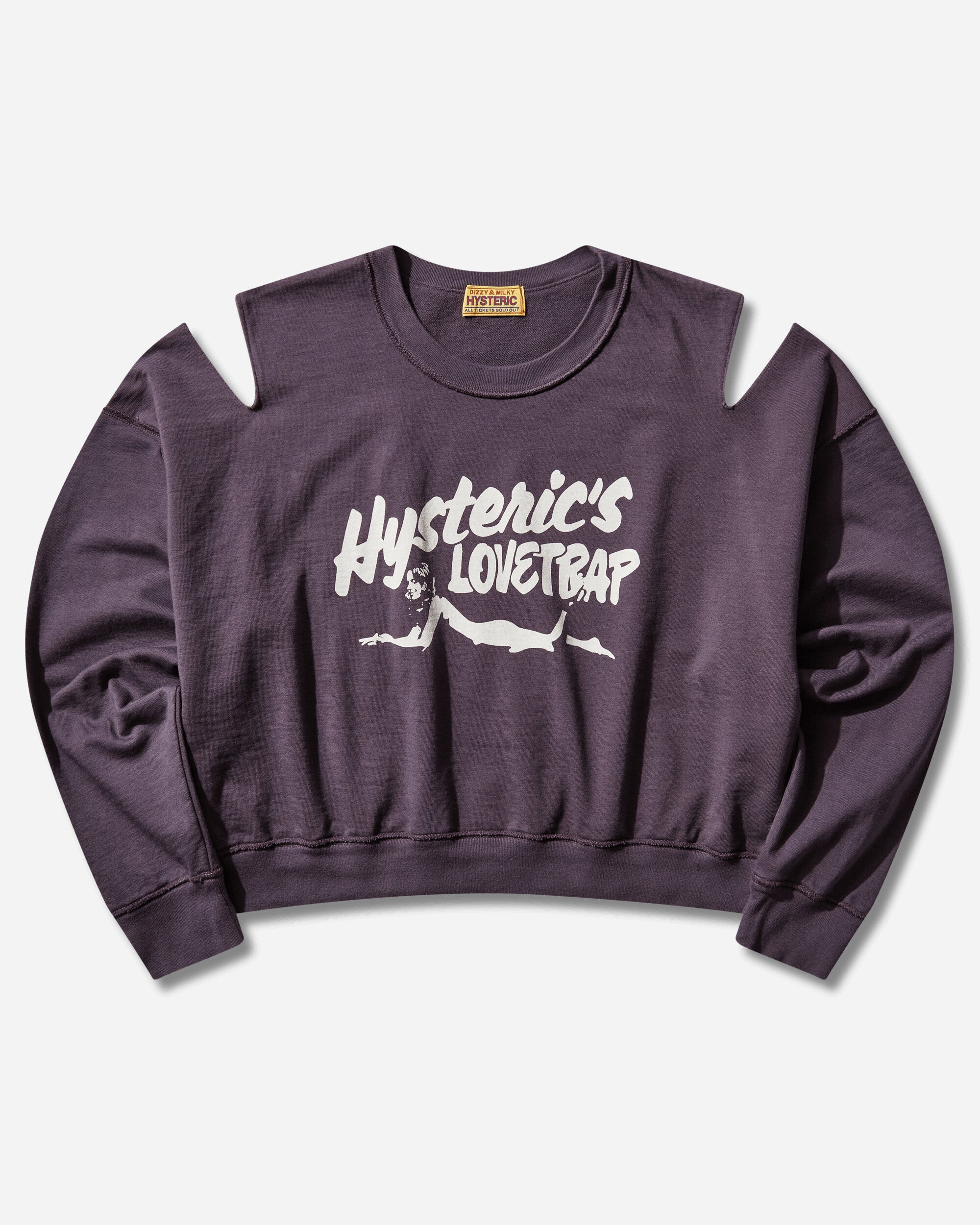 Hysteric Glamour Hysteric Lovetrap Short Sweatshirt Purple Sweatshirts Hoodies 01261CS01 55
