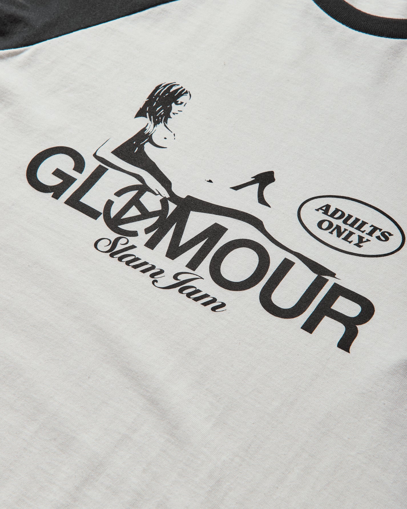 Hysteric Glamour Hysteric Glamour X Slam Jam Raglan Long Sleeve T-Shirt White/Black T-Shirts Longsleeve 02253CL182 00