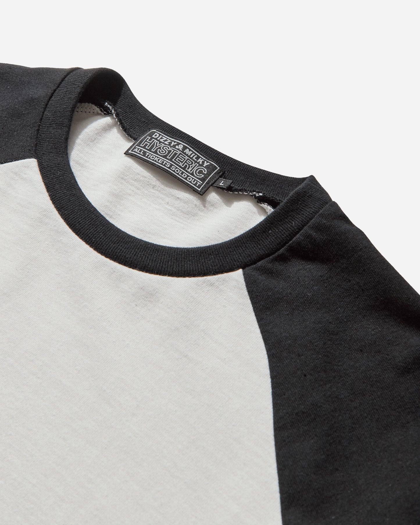 Hysteric Glamour Hysteric Glamour X Slam Jam Raglan Long Sleeve T-Shirt White/Black T-Shirts Longsleeve 02253CL182 00