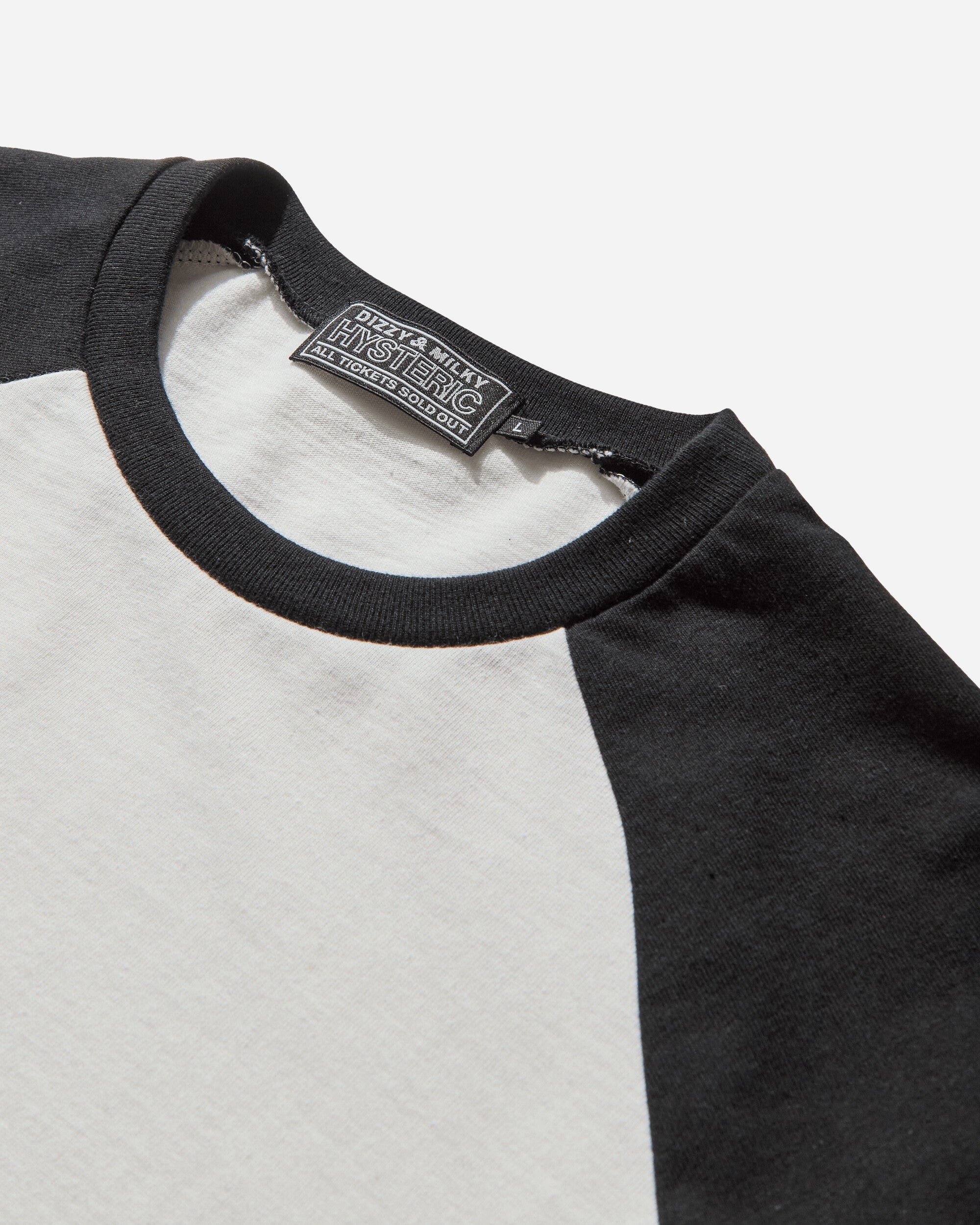 Hysteric Glamour Hysteric Glamour X Slam Jam Raglan Long Sleeve T-Shirt White/Black T-Shirts Longsleeve 02253CL182 00