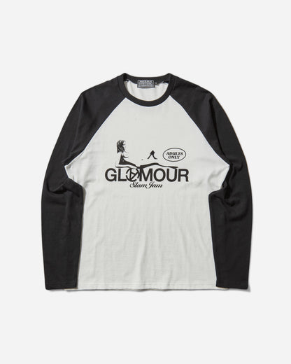 Hysteric Glamour Hysteric Glamour X Slam Jam Raglan Long Sleeve T-Shirt White/Black T-Shirts Longsleeve 02253CL182 00