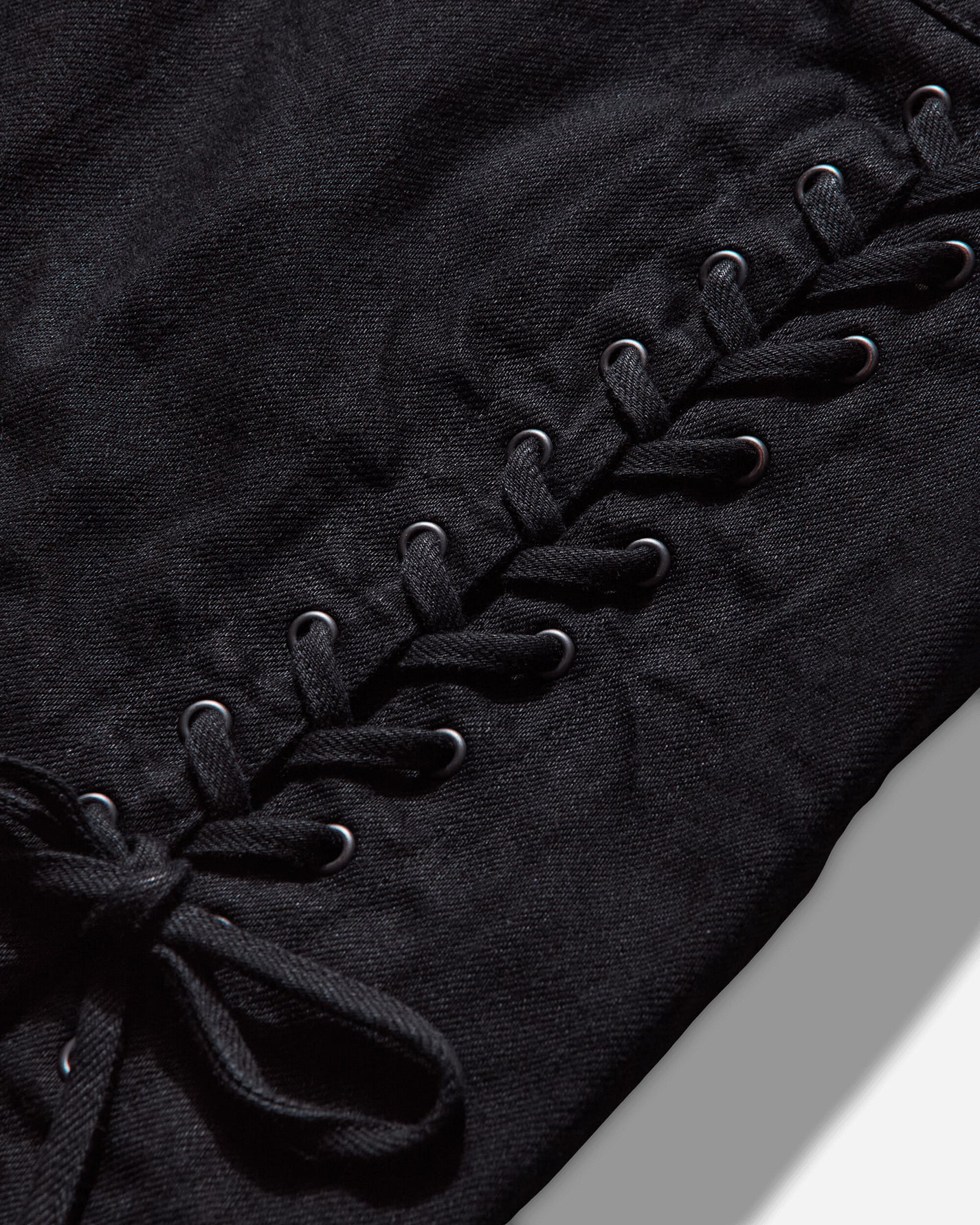 Hysteric Glamour Wmns Apple Panda Embroidered Side Lace-Up Denim Mini Skirt Multi Skirts Mini 01253AK01 96