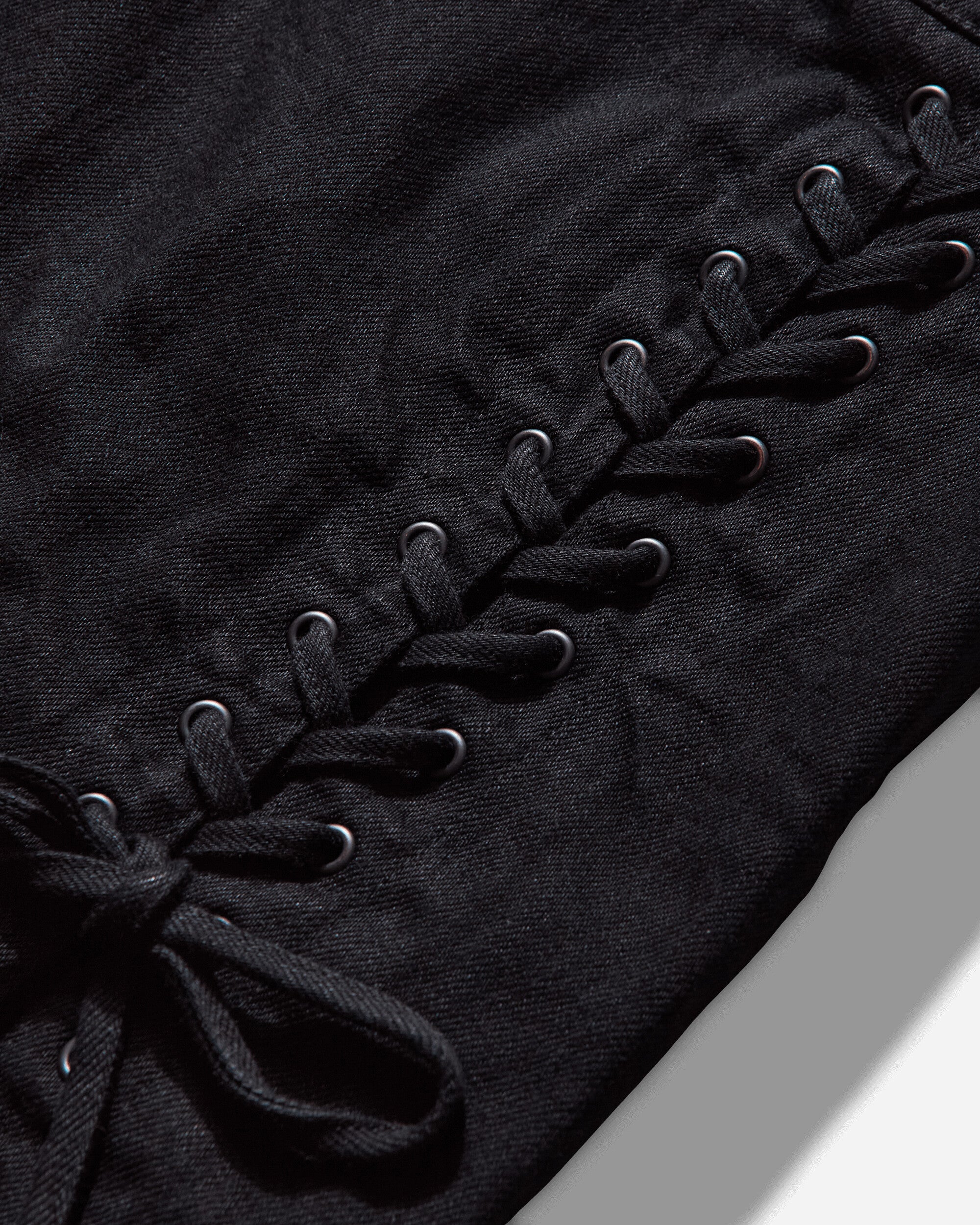 Hysteric Glamour Wmns Apple Panda Embroidered Side Lace-Up Denim Mini Skirt Multi Skirts Mini 01253AK01 96