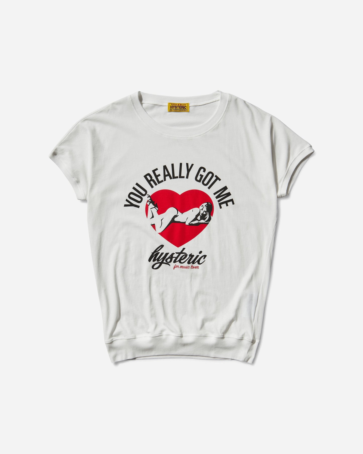 Hysteric Glamour Wmns Music Lover T-Shirt White T-Shirts Shortsleeve 01251CT18 0