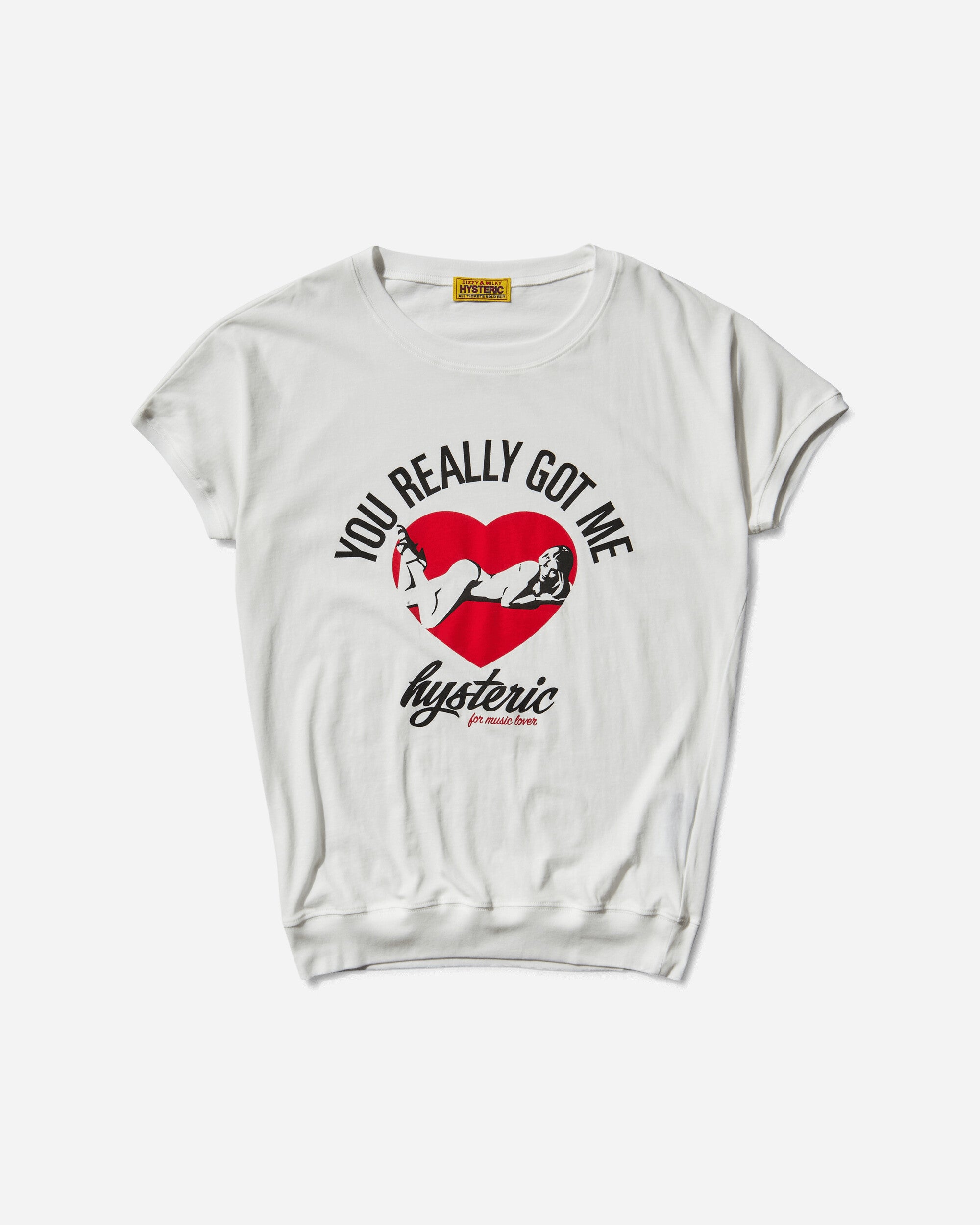 Hysteric Glamour Wmns Music Lover T-Shirt White T-Shirts Shortsleeve 01251CT18 0