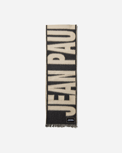 Jean Paul Gaultier Wmns Logo Scarf Ecru/Black Gloves and Scarves Scarves and Warmneck 2503UAC016W026 0300