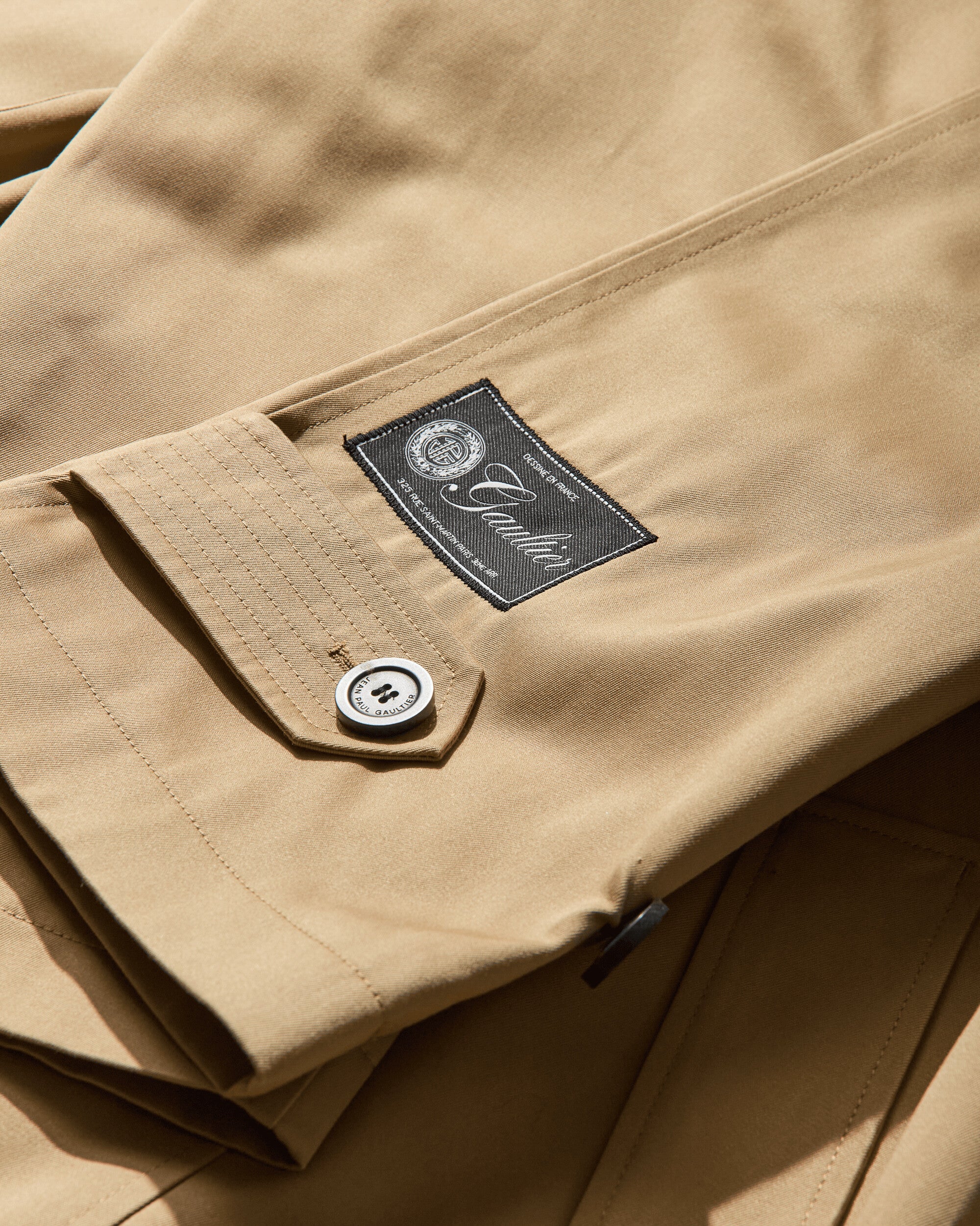 Jean Paul Gaultier Wmns Trench With Hood And Sleeves Scarf Detail Beige Coats and Jackets Coats 2504WOU019C072 68