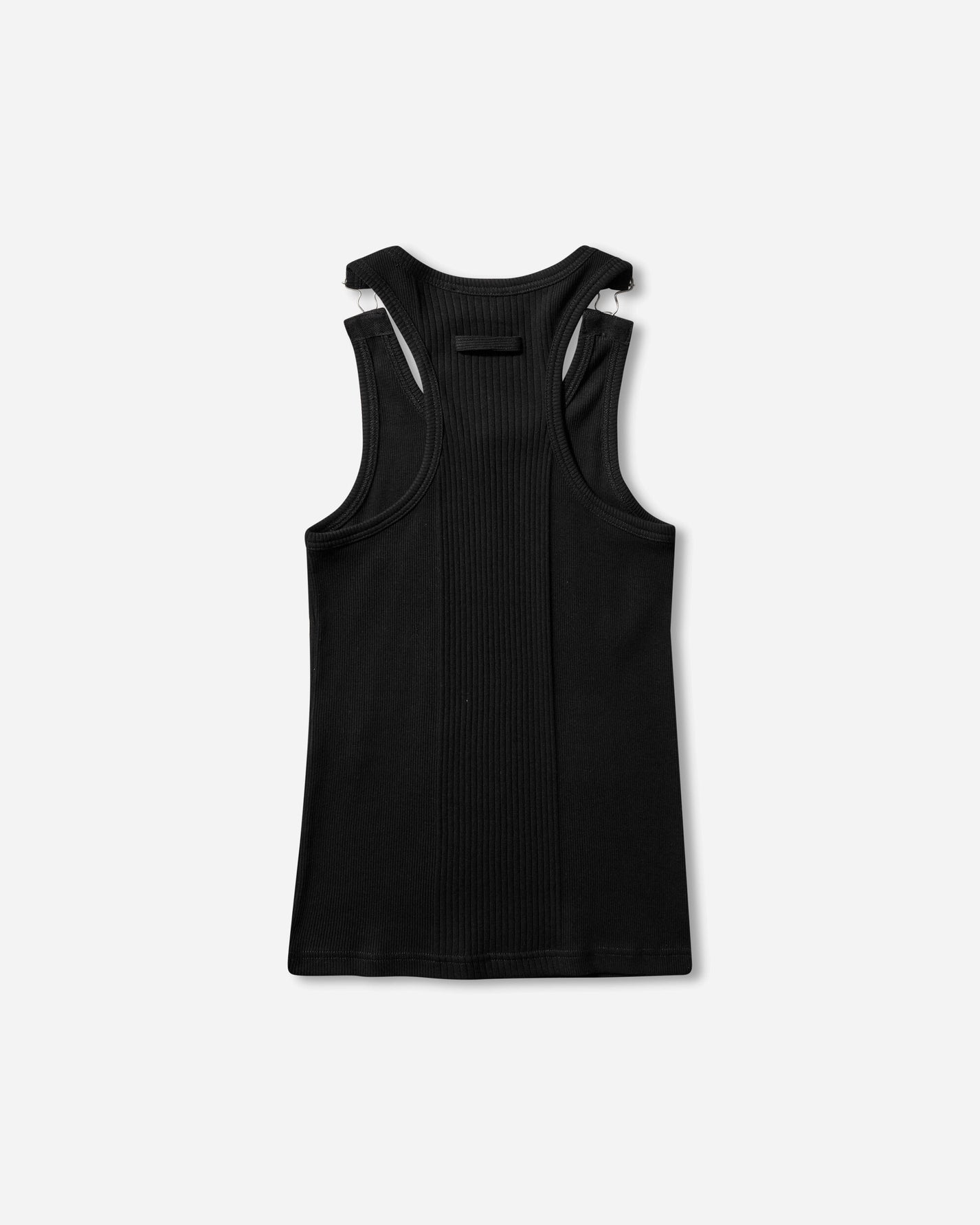 Jean Paul Gaultier Wmns Tank Top With With Overall Engraved Black T-Shirts Cropped 25-03-U-TO380-J014 00