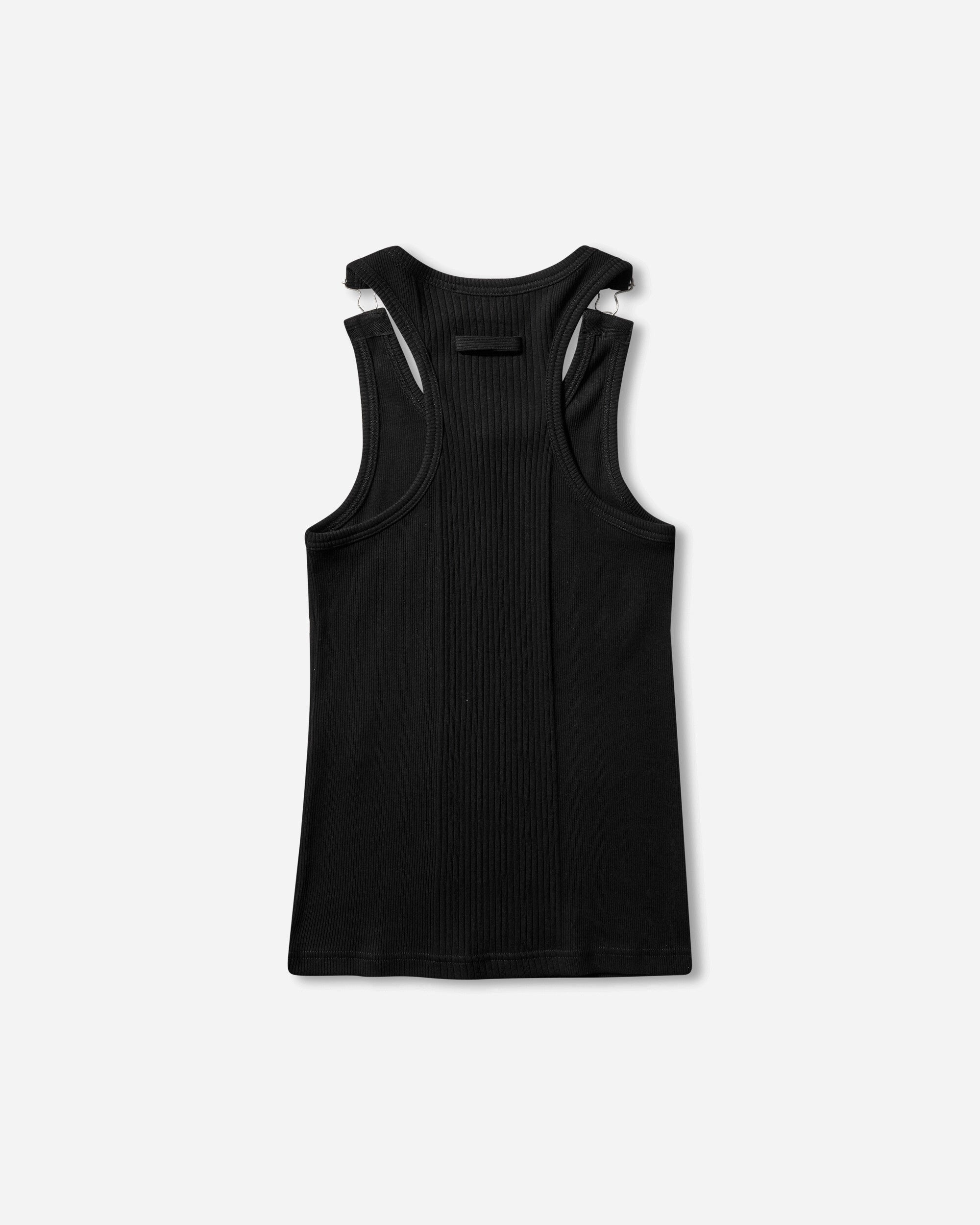Jean Paul Gaultier Wmns Tank Top With With Overall Engraved Black T-Shirts Cropped 25-03-U-TO380-J014 00