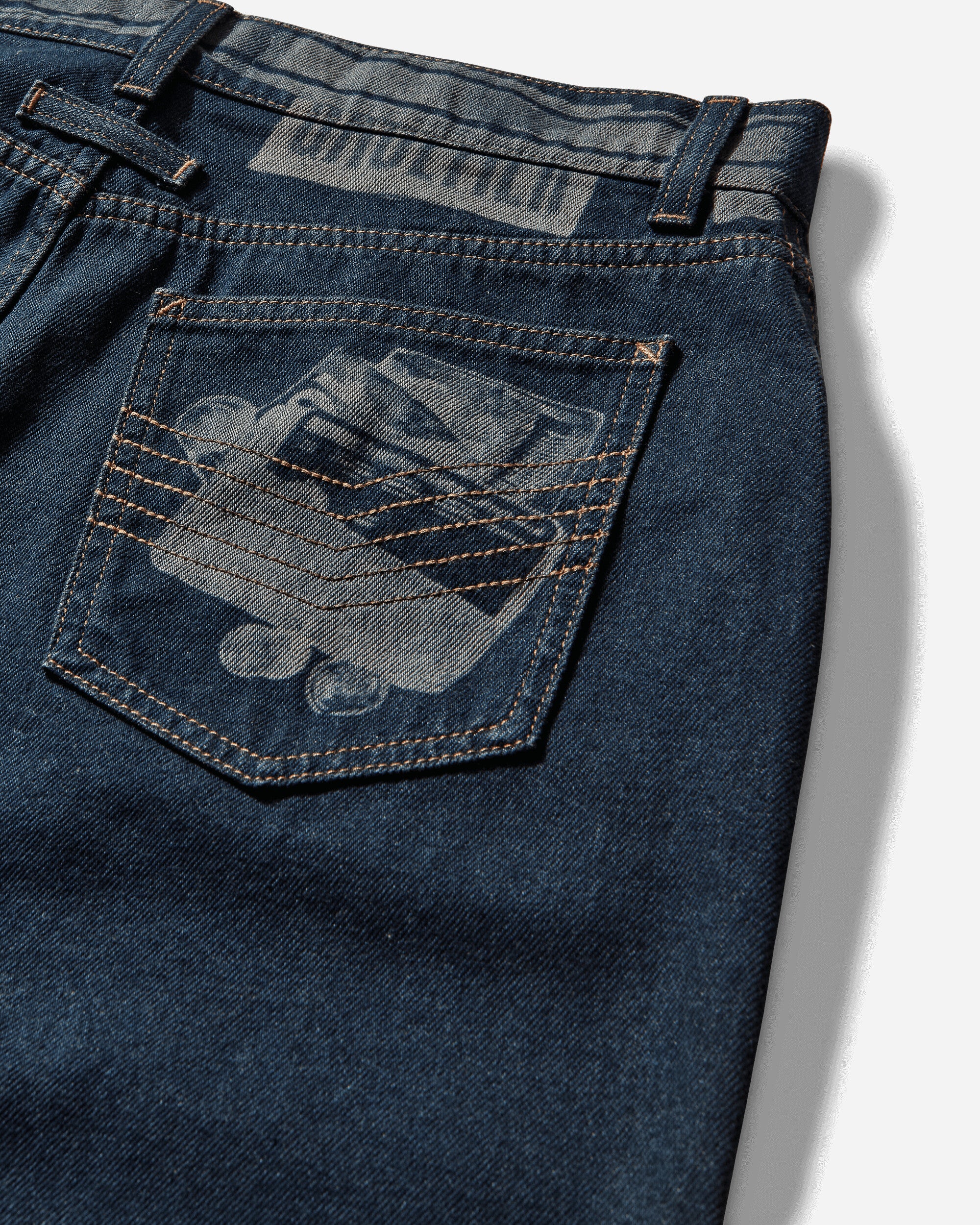 Jean Paul Gaultier Wmns Jeans With Trompe L'Oeil Print Vintageblue Pants Denim 26-01-W-TR060-D027 57