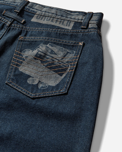 Jean Paul Gaultier Wmns Jeans With Trompe L'Oeil Print Vintageblue Pants Denim 26-01-W-TR060-D027 57