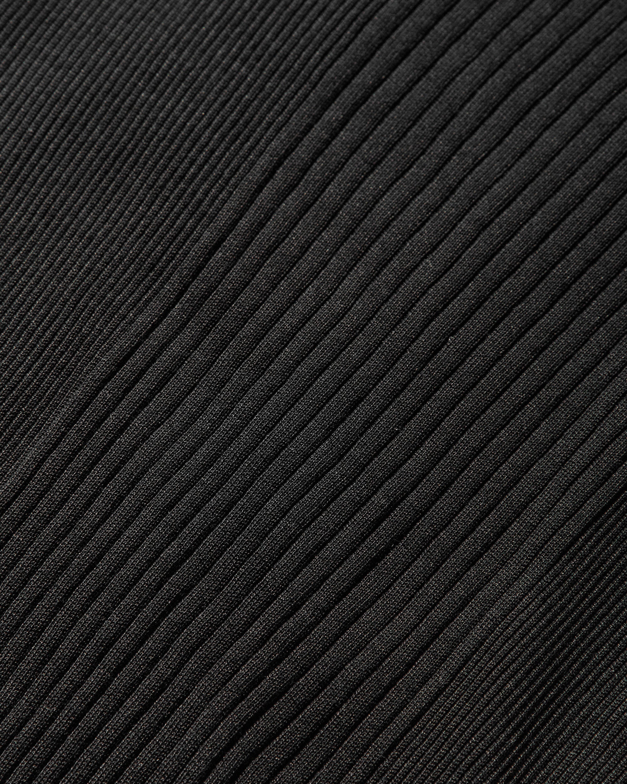 Jean Paul Gaultier Wmns Cotton Ribbed Twisted Double Layer Long Sleeves Dress With Gaultier Piercing Detail Black Dresses Dress Mid 2503WDR014J000 00