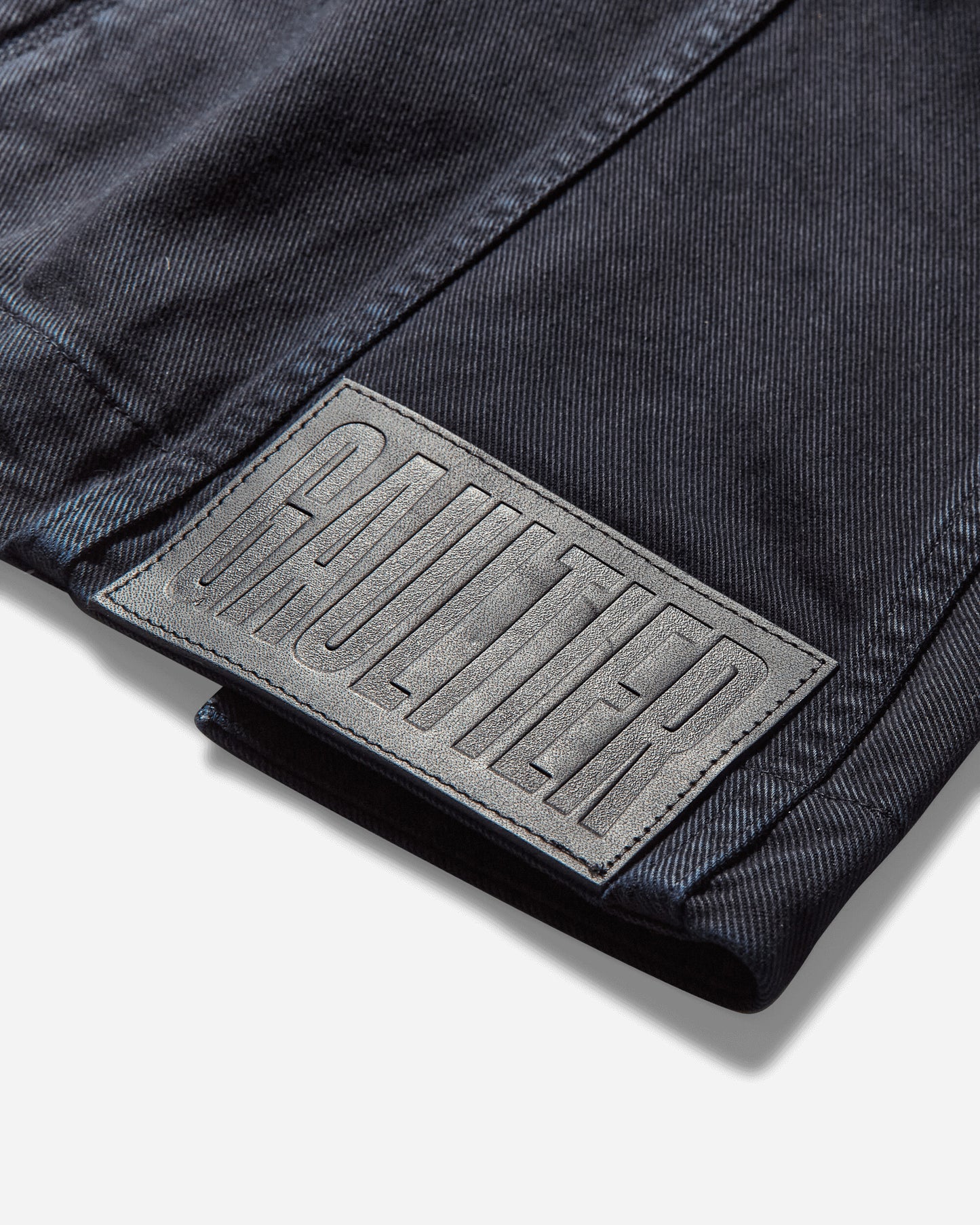 Jean Paul Gaultier Wmns Overdyed Fitted Denim Jacket With Ribbed Cuff And Collar Navy Coats and Jackets Jackets 2504WJA011W049 59