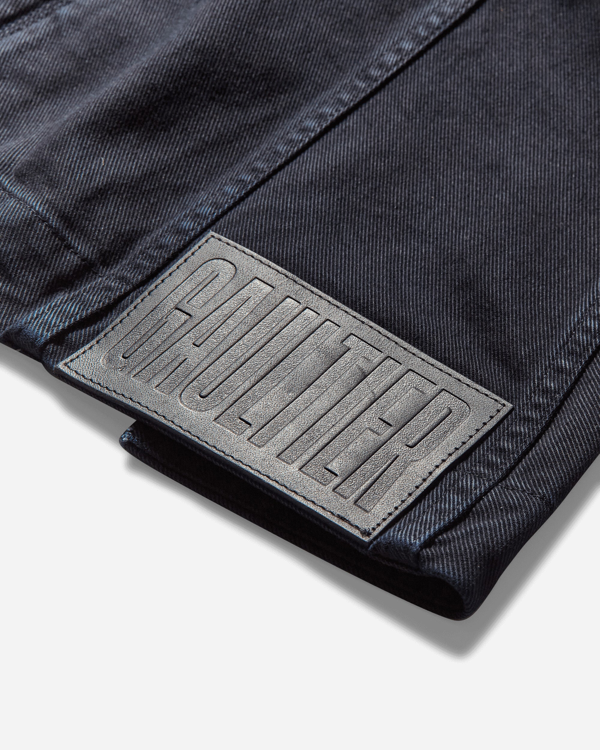 Jean Paul Gaultier Wmns Overdyed Fitted Denim Jacket With Ribbed Cuff And Collar Navy Coats and Jackets Jackets 2504WJA011W049 59