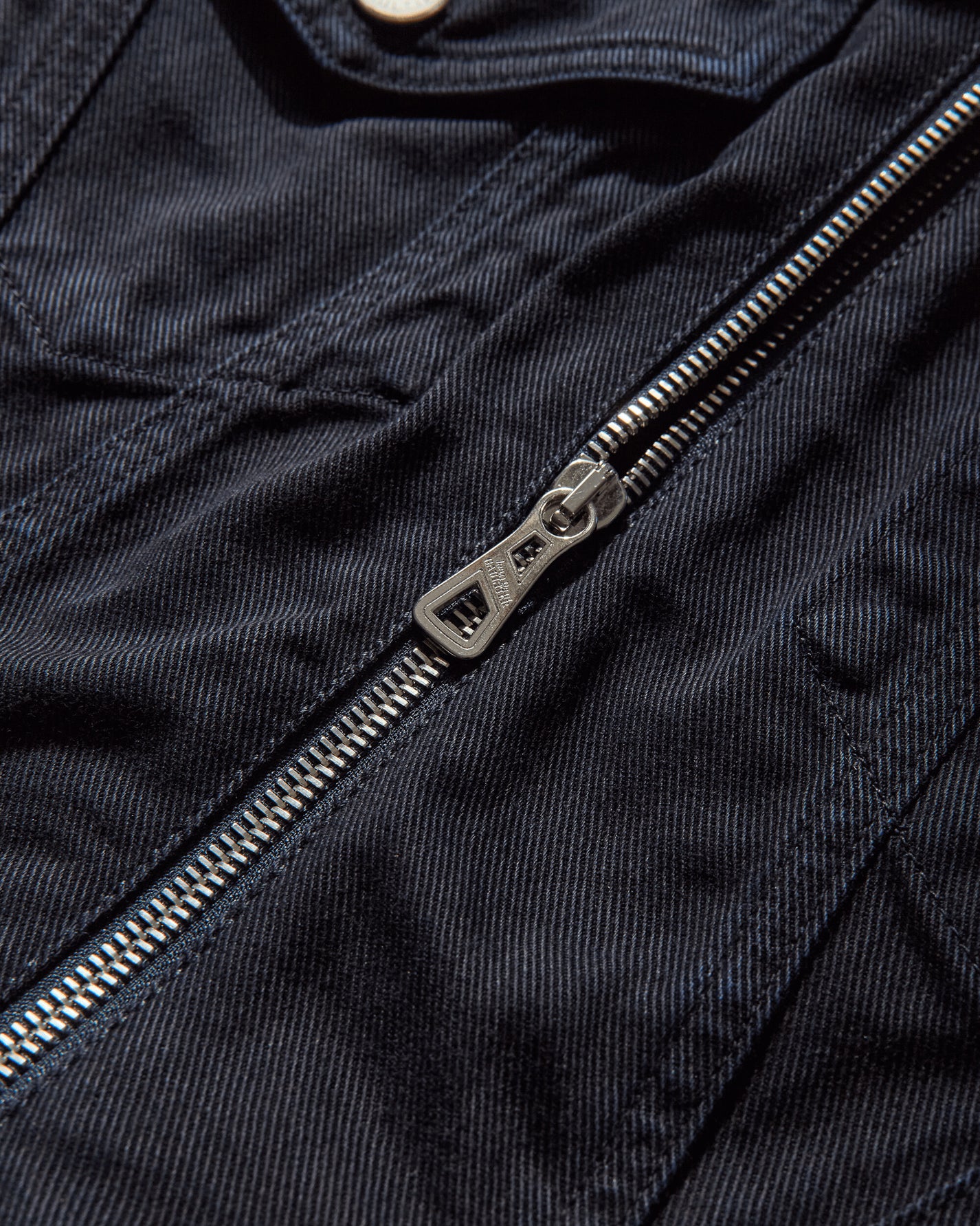 Jean Paul Gaultier Wmns Overdyed Fitted Denim Jacket With Ribbed Cuff And Collar Navy Coats and Jackets Jackets 2504WJA011W049 59