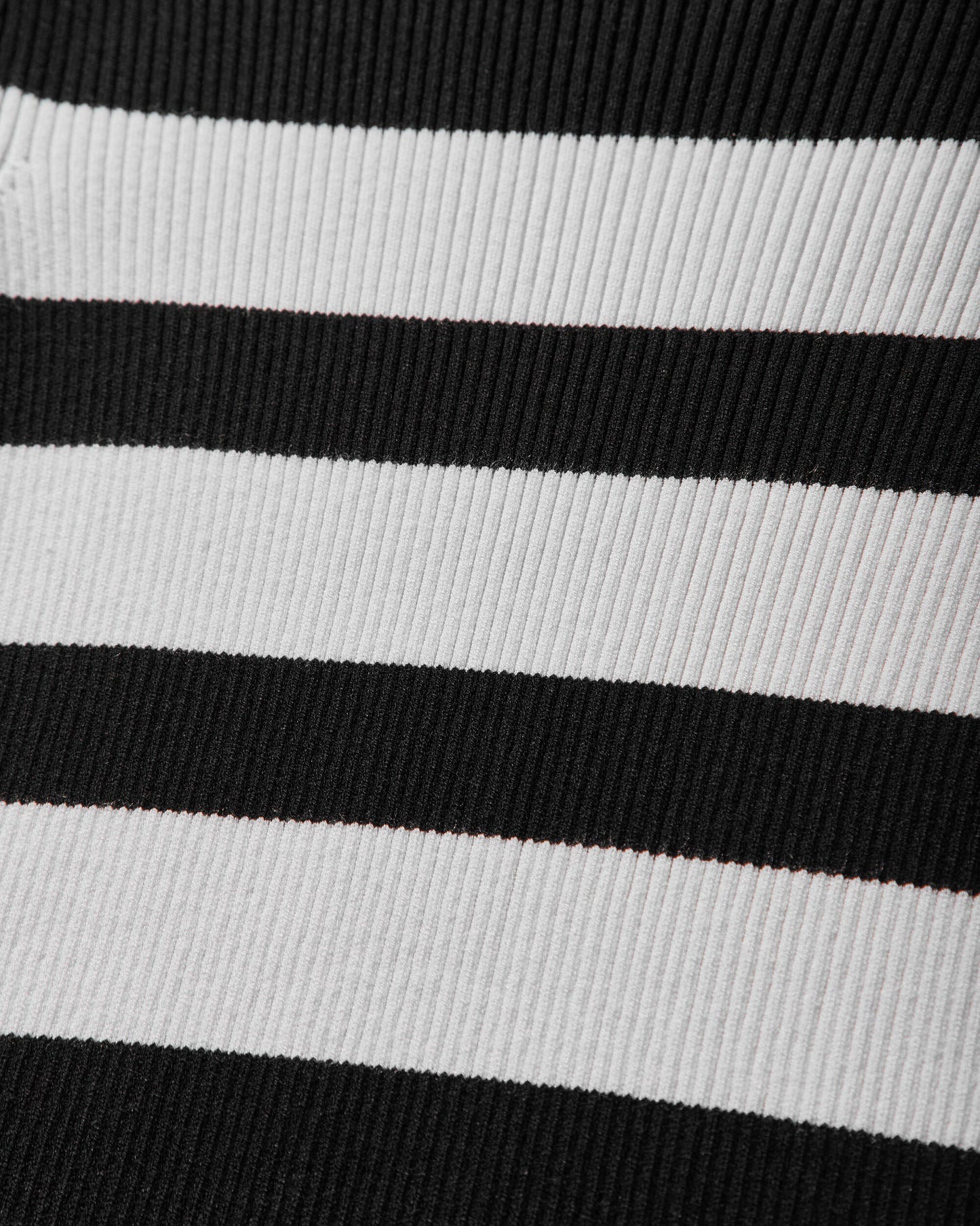 Jean Paul Gaultier Wmns Striped Knitted Short Sleeves Dress Black/White Dresses Knit Dresses 25-33-F-RO314-M063 0001