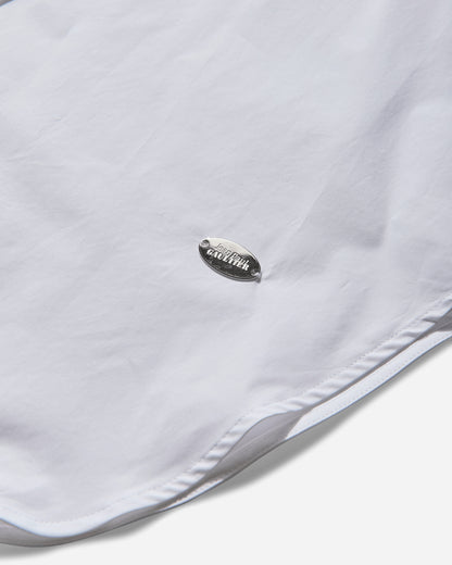 Jean Paul Gaultier Wmns Oversize Shirt With Hood And Sleeves Scarf Detail White Shirts Longsleeve Shirt 2504UST033C070 01