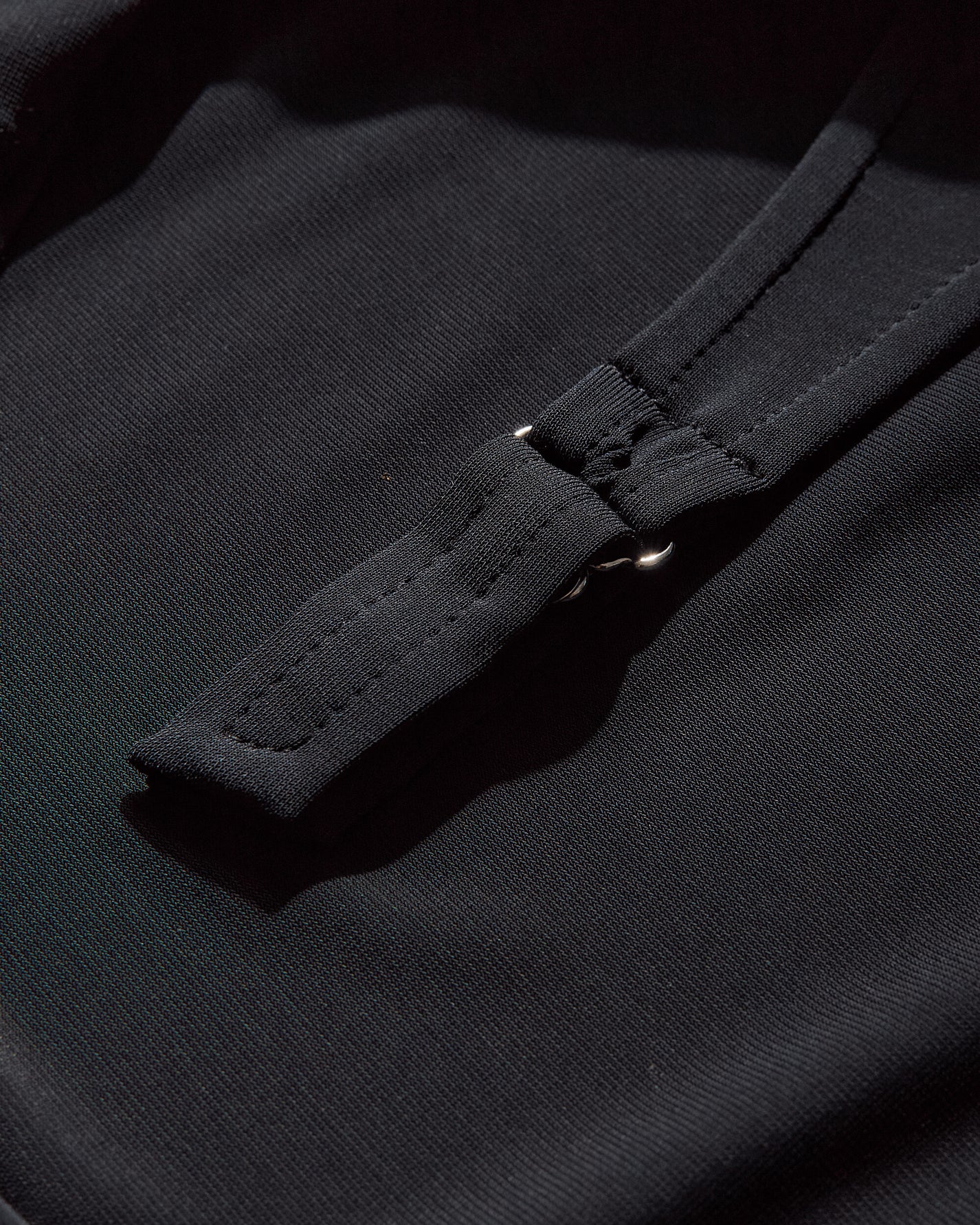 Jean Paul Gaultier Wmns Viscose Jersey Long Skirt With Lingerie Garter Dark Navy Skirts Maxi 2504WSK022J025 84