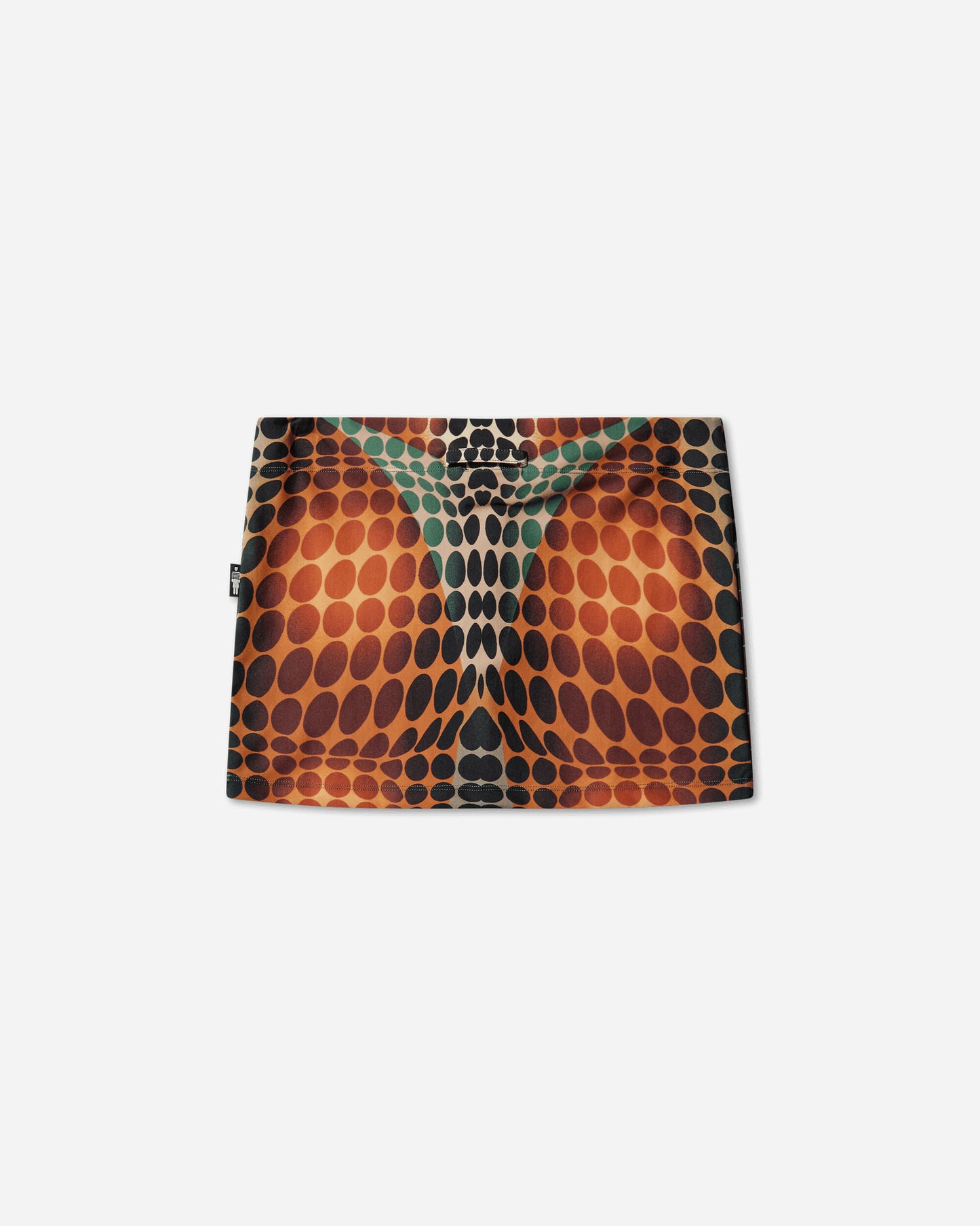 Jean Paul Gaultier Wmns Re-Edition :Mini Skirt With Center Front Zip Closing Orange/Blue/Brown Skirts Mini 26-01-W-SK040-J042P 155060