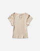 Jean Paul Gaultier Wmns Cotton Ribbed Cropped Baby Tee With "Gaultier" Patch Nude T-Shirts Shortsleeve 26-01-W-TO429-J014 63