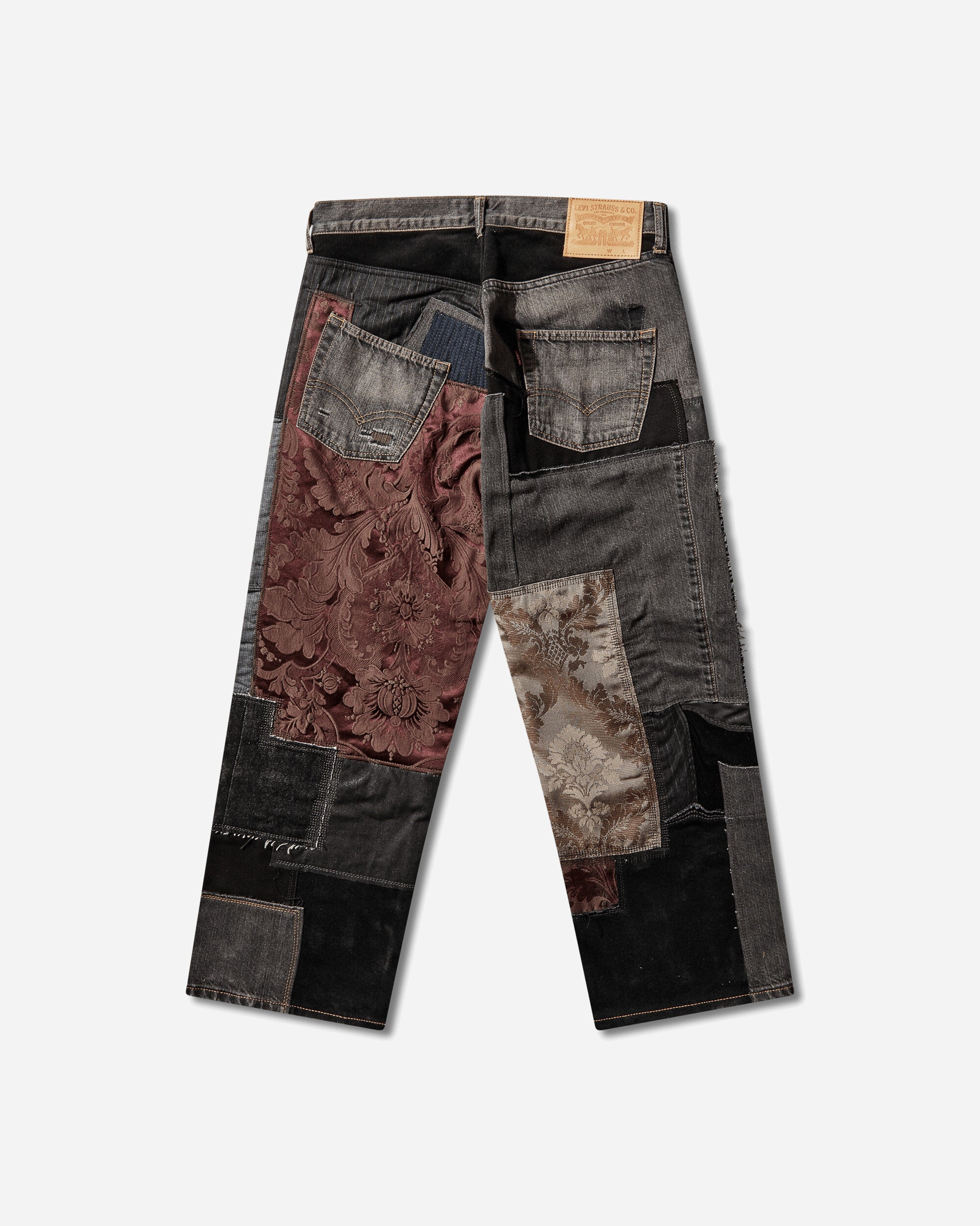 Junya Watanabe MAN Men'S Pants Black X Mix Pants Denim WQ-P219-S26 1