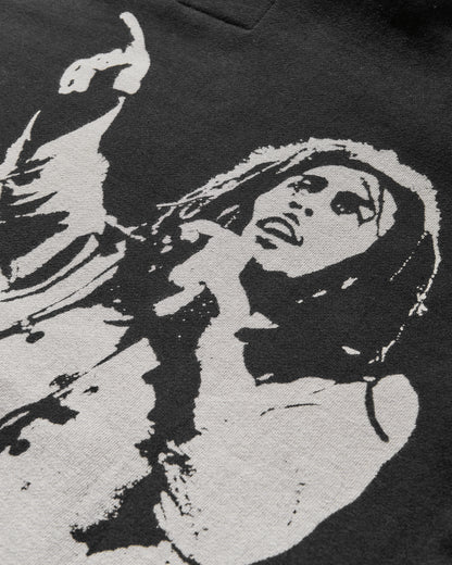 Junya Watanabe MAN Bob Marley Hooded Sweatshirt Black/Beige Sweatshirts Hoodies WO-T901-100 001