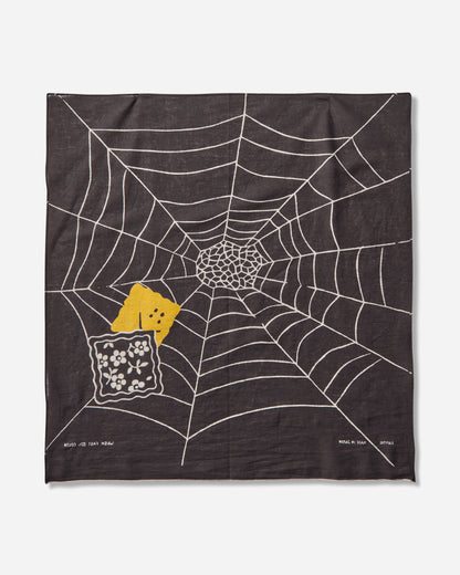 KAPITAL Fastcolor Selvedge Bandanna Spider Peckish Rainbowy Black Gloves and Scarves Bandanas K2504BA529 BLACK