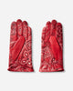 KAPITAL Leather Cookie Bandanna Gloves Red Gloves and Scarves Gloves K2409XG506 RED