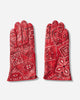 KAPITAL Leather Cookie Bandanna Gloves Red Gloves and Scarves Gloves K2409XG506 RED