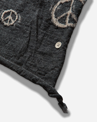 KAPITAL Fulling Wool Happy Scarf Peace Black Gloves and Scarves Scarves and Warmneck EK-1819XM BLACK