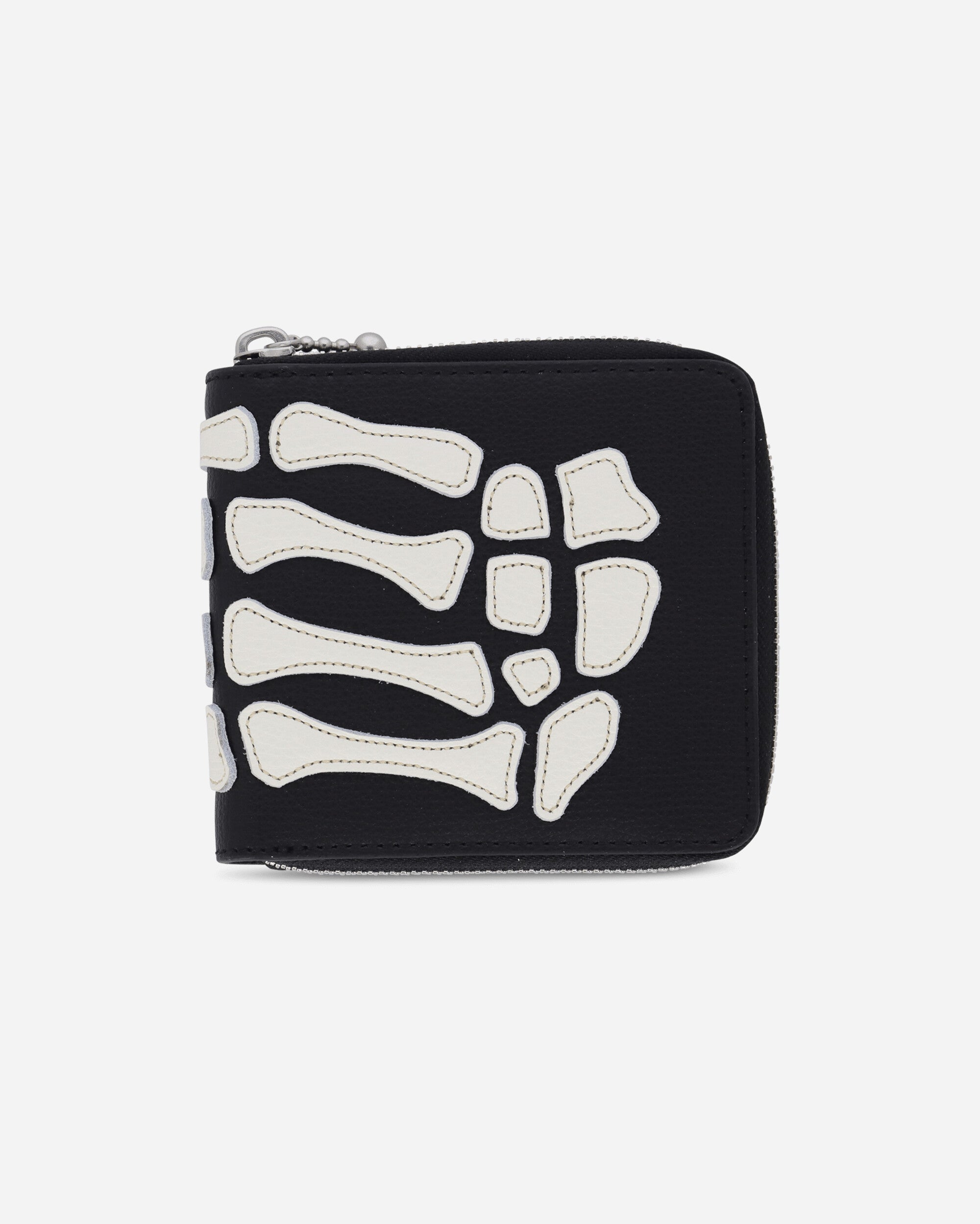 KAPITAL Thumb Up Bone Band Zip Wallet Black Wallets and Cardholders Wallets K2503XG522 BLACK
