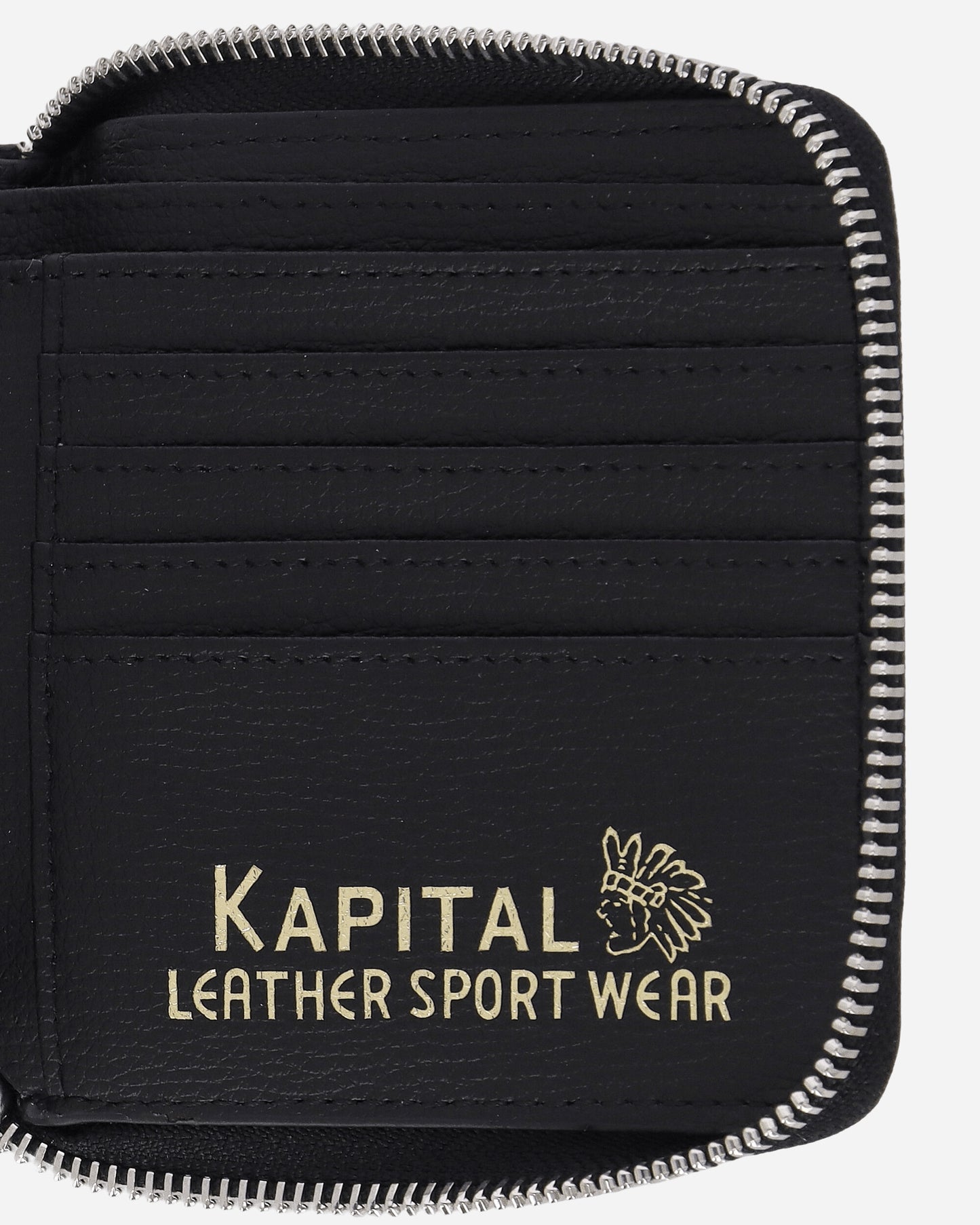 KAPITAL Thumb Up Bone Band Zip Wallet Black Wallets and Cardholders Wallets K2503XG522 BLACK