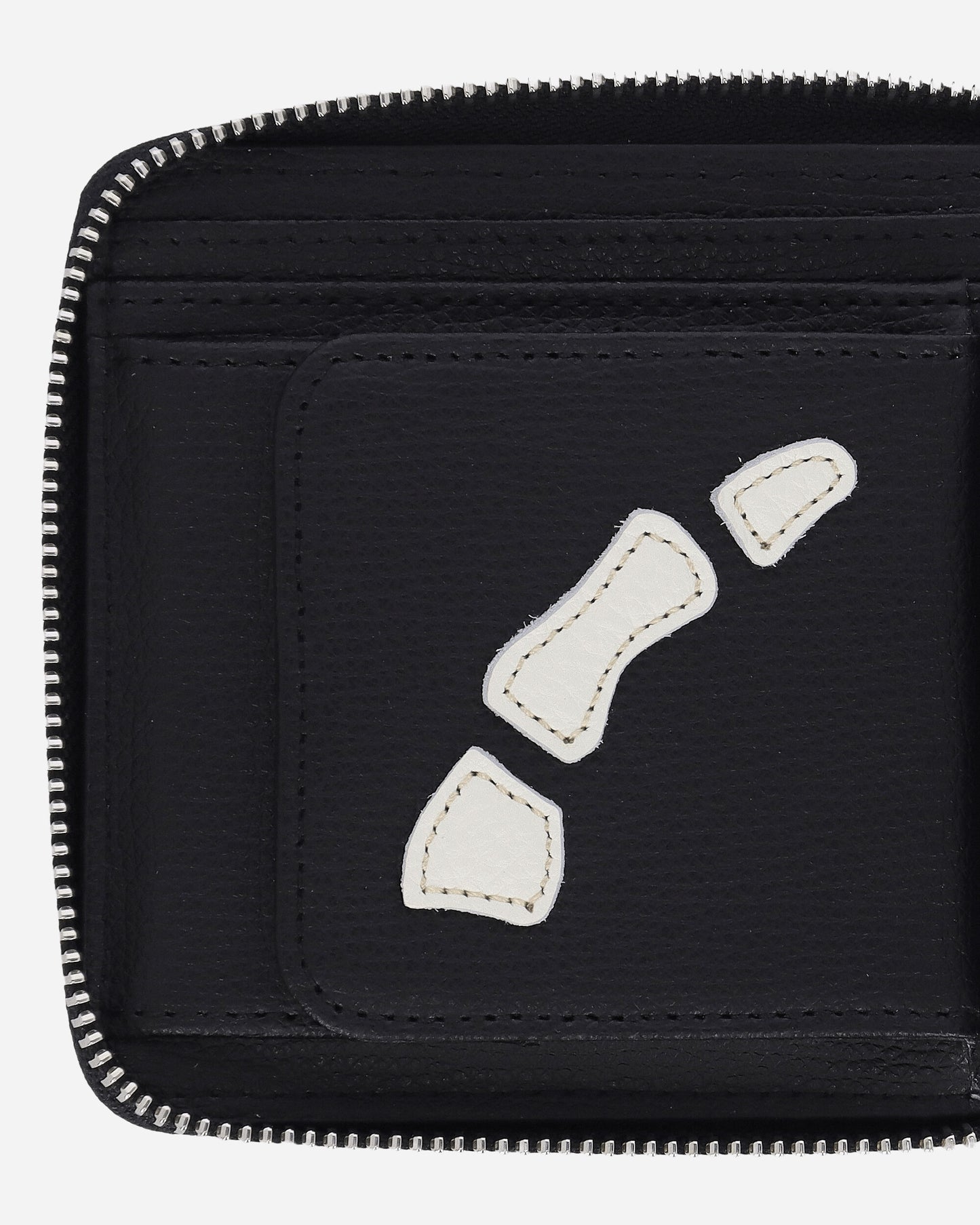 KAPITAL Thumb Up Bone Band Zip Wallet Black Wallets and Cardholders Wallets K2503XG522 BLACK