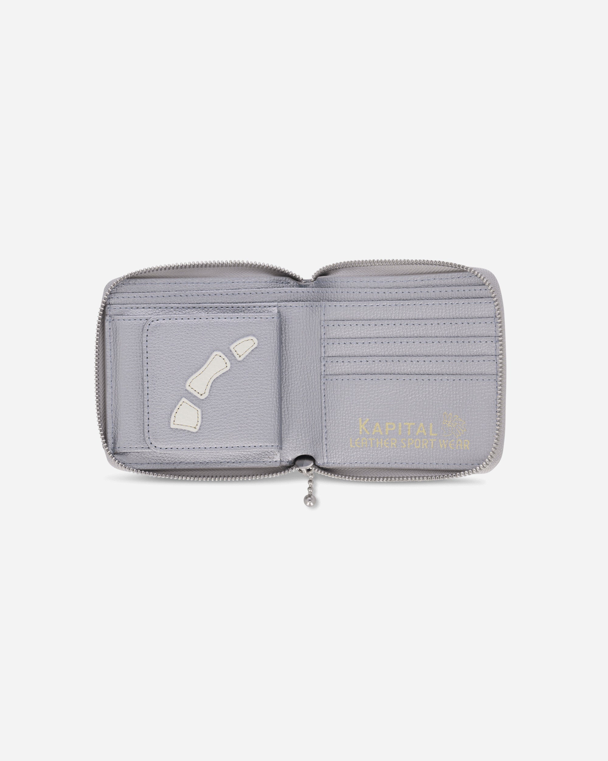 KAPITAL Thumb Up Bone Band Zip Wallet Silver Wallets and Cardholders Wallets K2503XG523 SILVER