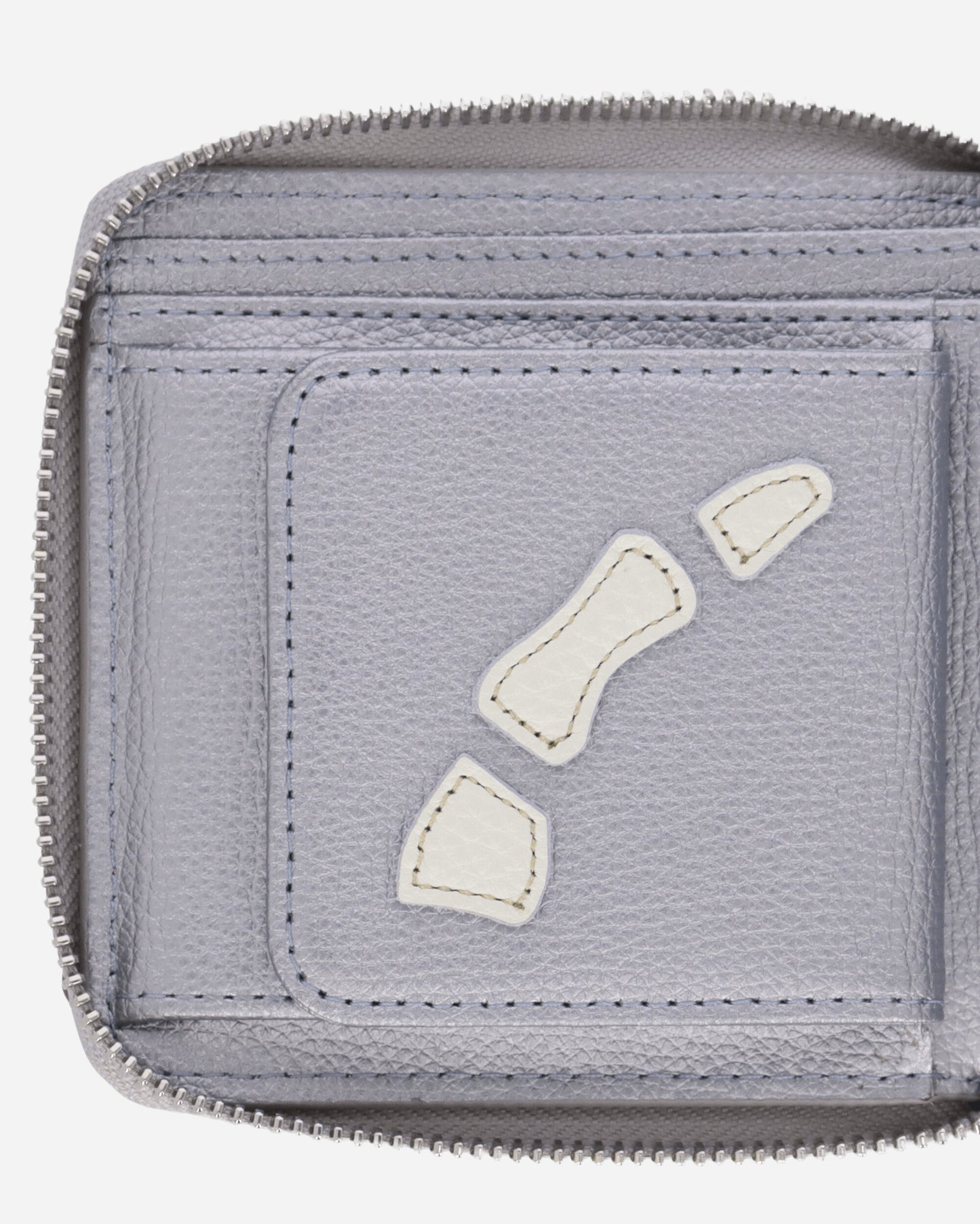 KAPITAL Thumb Up Bone Band Zip Wallet Silver Wallets and Cardholders Wallets K2503XG523 SILVER