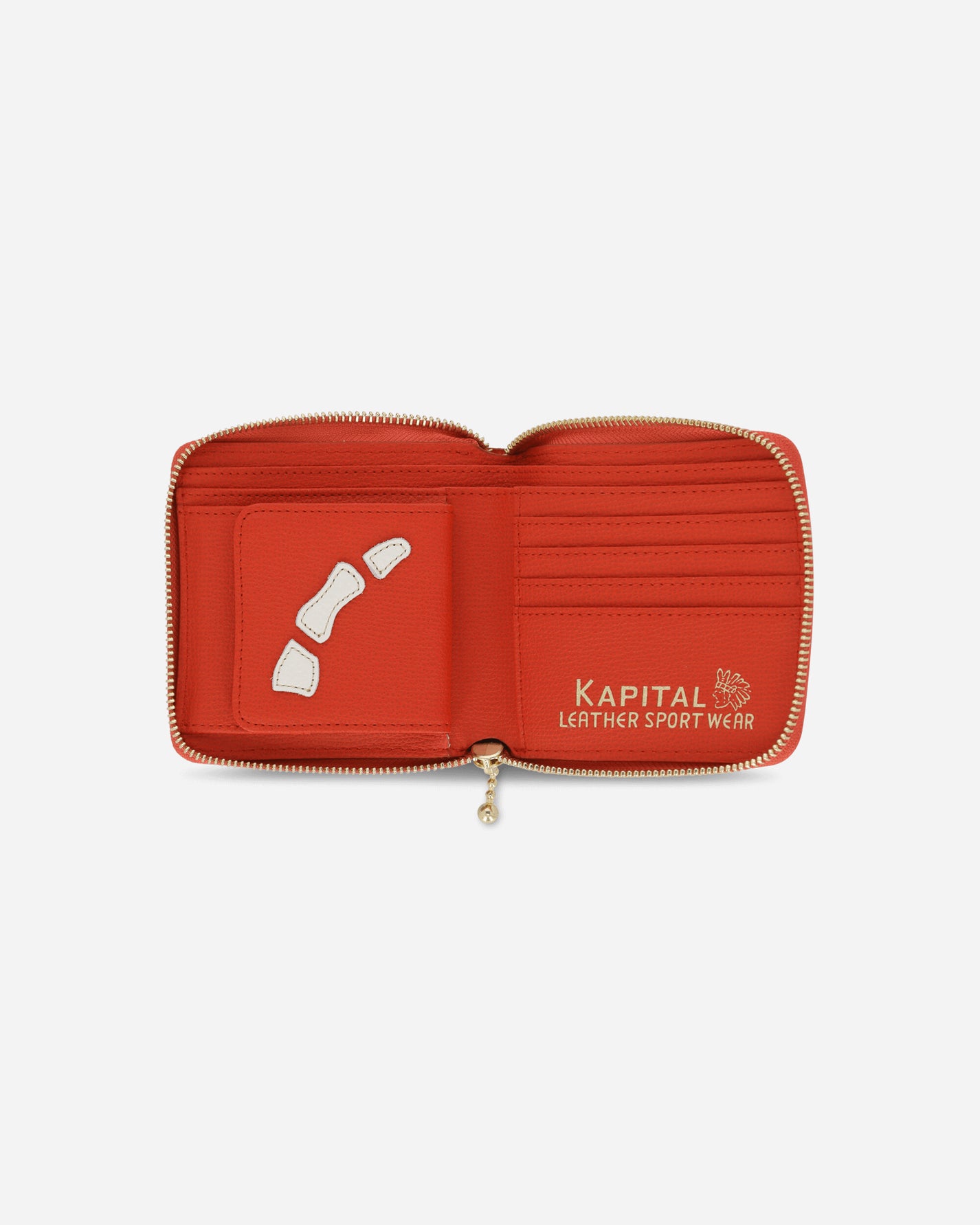 KAPITAL Thumb Up Bone Band Zip Wallet Red Wallets and Cardholders Wallets K2503XG522 RED