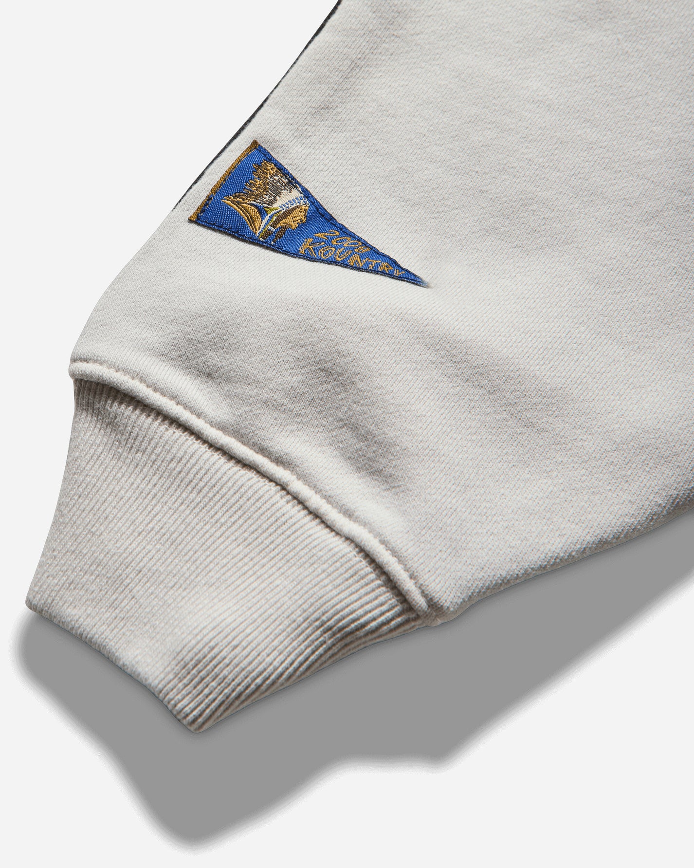 KAPITAL Sweat Knit 2Tones Reage Big Sweatshirt Bone Ecru/Black Sweatshirts Crewneck EK-1139LCA ECRXBLACK