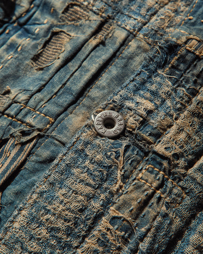 KAPITAL Boro Spring 1St Jacket Indigo Coats and Jackets Denim Jackets EK-1549LJA IDG