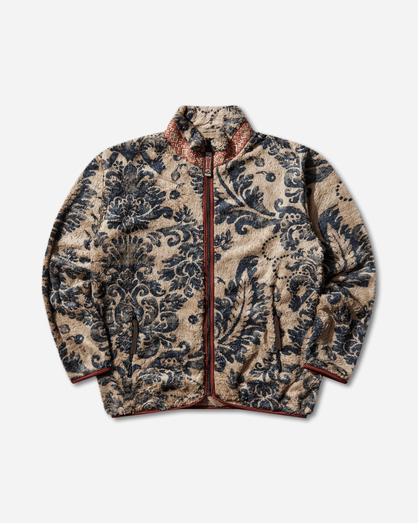 KAPITAL Damask Fleece Zip Blouson Beige Sweatshirts Fleece EK-1509LCA BEIGE