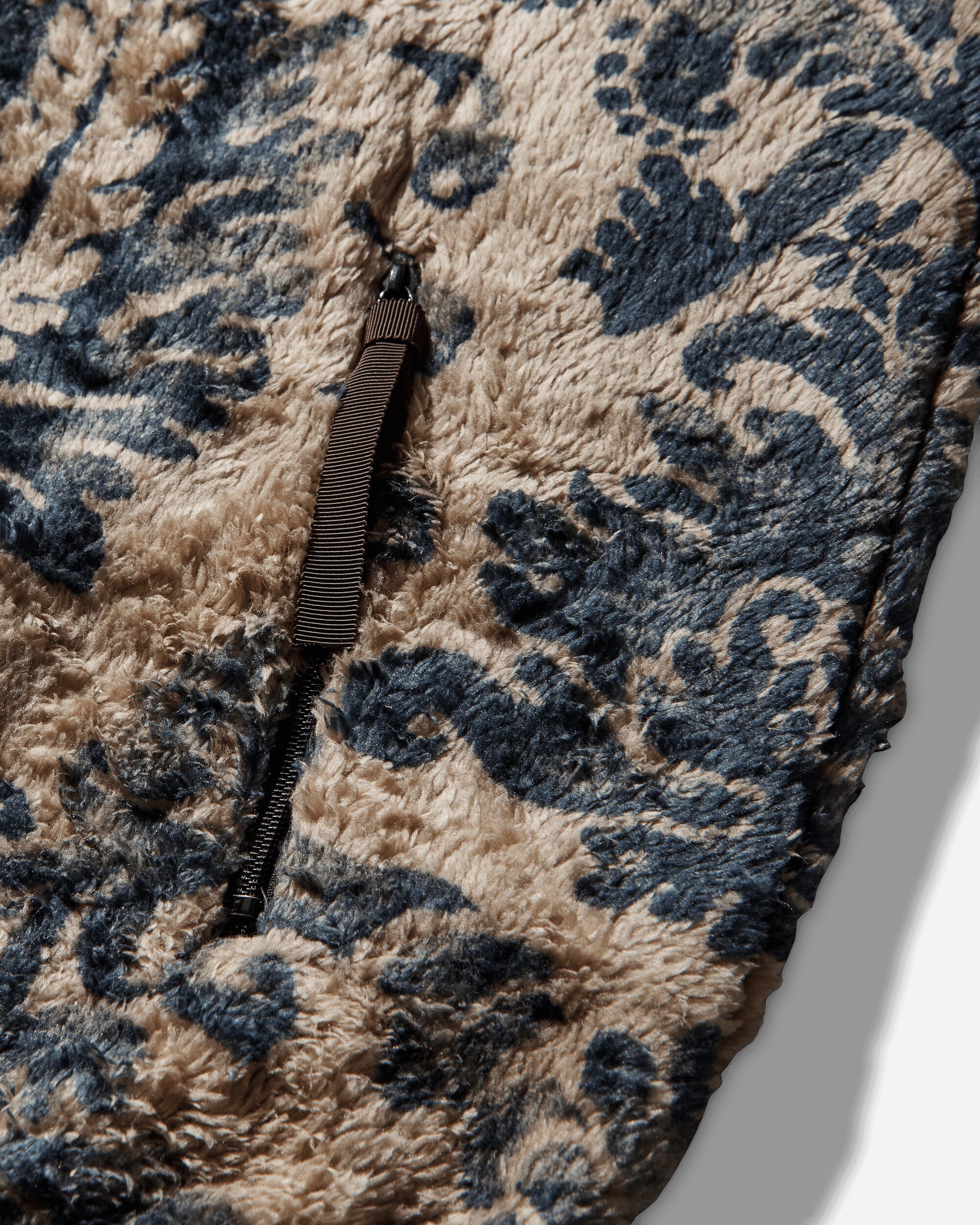 KAPITAL Damask Fleece Zip Blouson Beige Sweatshirts Fleece EK-1509LCA BEIGE