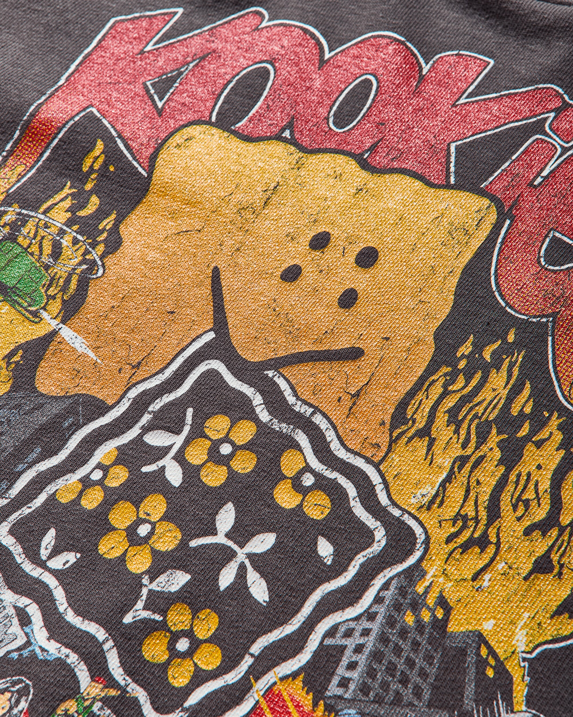 KAPITAL Sweat Knit Hoodie Buster Peckish Rainbowy Black Sweatshirts Hoodies K2410LC100 IB