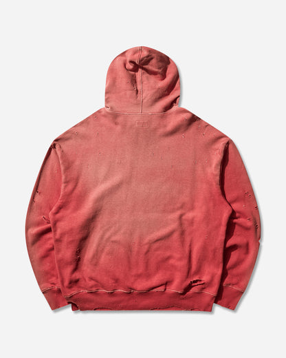 KAPITAL Sweat Knit Thriller Damaged Hoodie Studs Red Sweatshirts Hoodies K2411LC136 RED