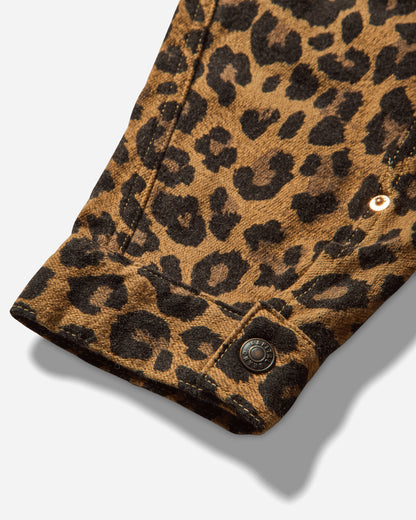 KAPITAL Twill Agingwool Leopard 1St Jacket Brown Coats and Jackets Jackets L2410LJ088 BROWN