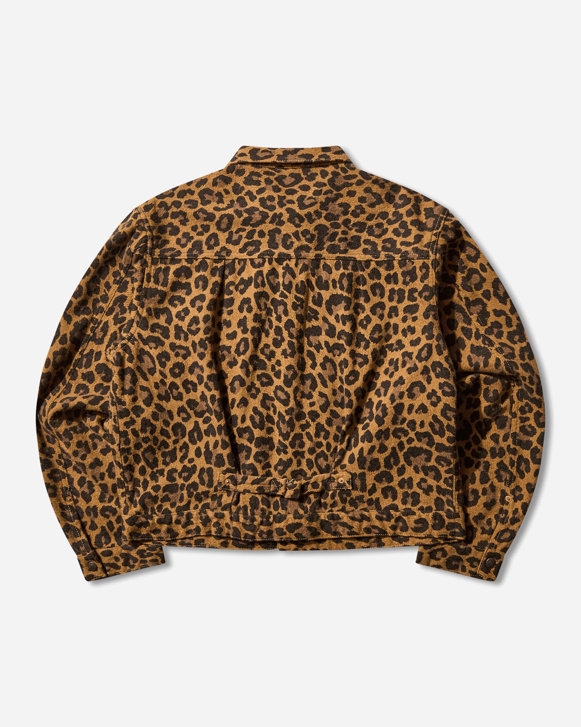 KAPITAL Twill Agingwool Leopard 1St Jacket Brown Coats and Jackets Jackets L2410LJ088 BROWN