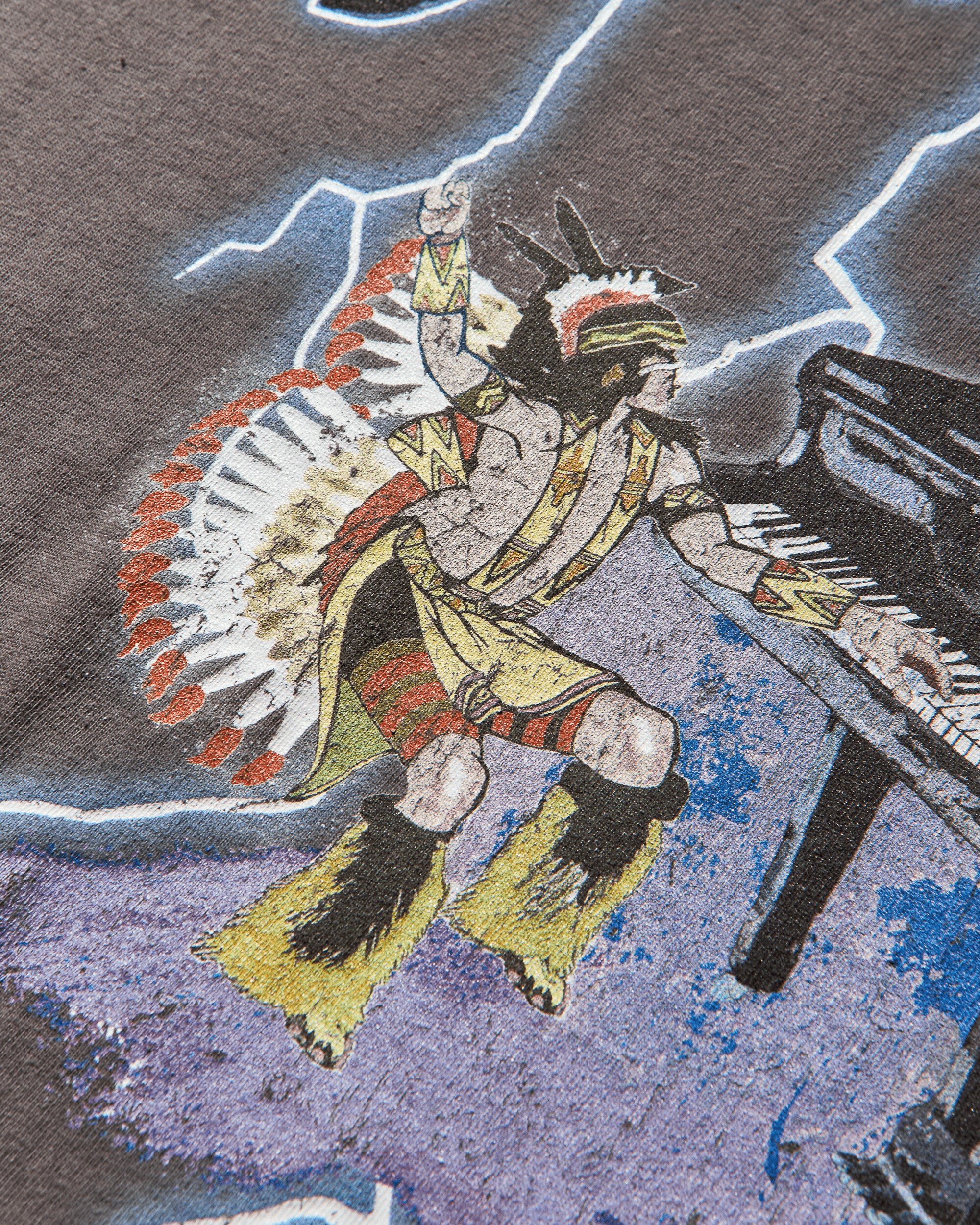 KAPITAL 20 Jersey Crew T Lightning Piano Black T-Shirts Shortsleeve K2503SC063 IB